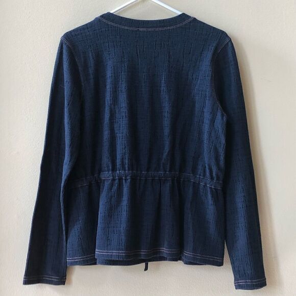 Anthropologie Current Air Navy Peplum Top - Picture 6 of 8